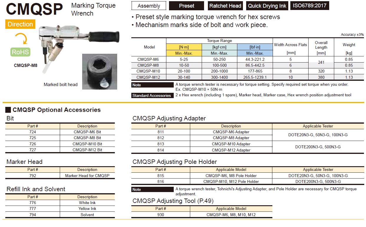 Ichiban Precision Sdn Bhd Tohnichi Tohnichi Marking Torque Wrench